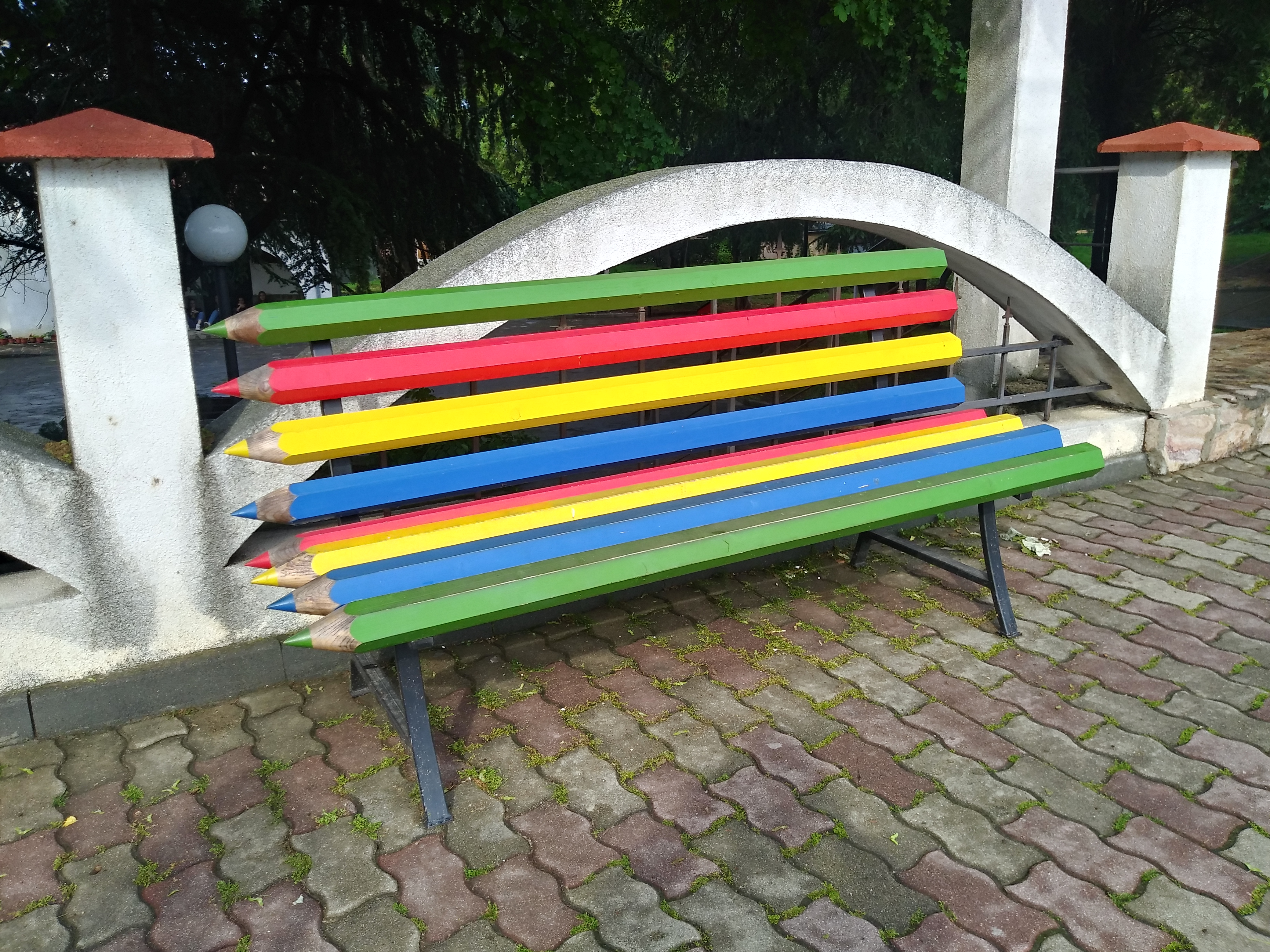 Bench from pencils Bulgaria