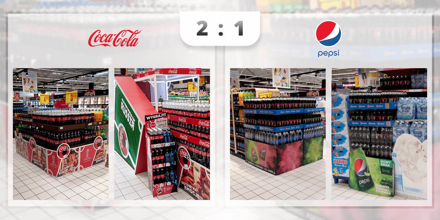Coca Cola vs. Pepsi - Puchar Świata Rosja w Carrefour w Warszawie